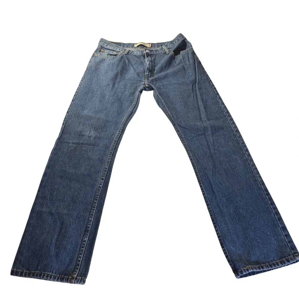 Levi's 505 Straight Fit Mens 34x32 Blue Denim Jeans Regular Fit Classic